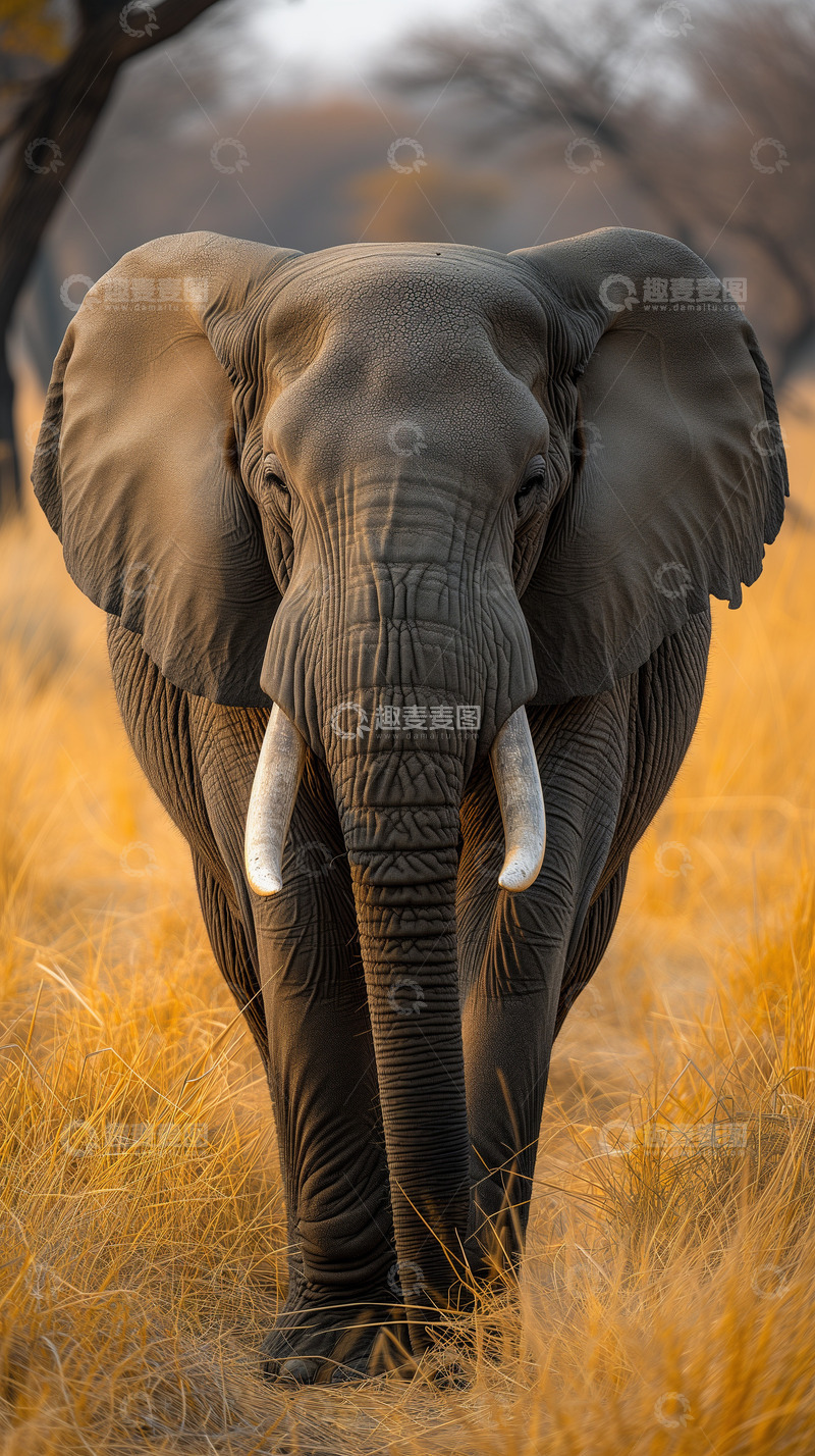 高清大图下载【趣麦麦图】非洲大象动物野生摄影