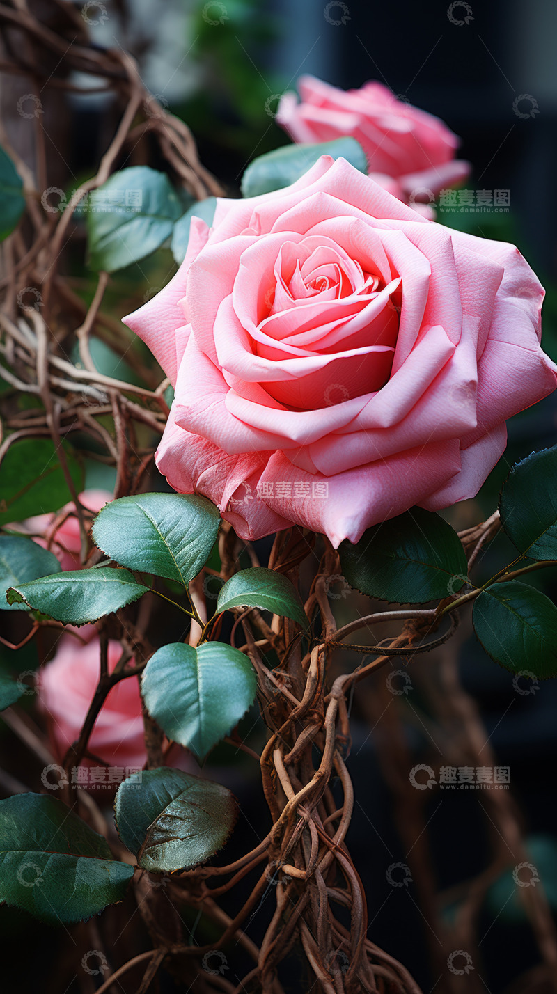 高清大图下载【趣麦麦图】唯美红玫瑰花朵微距