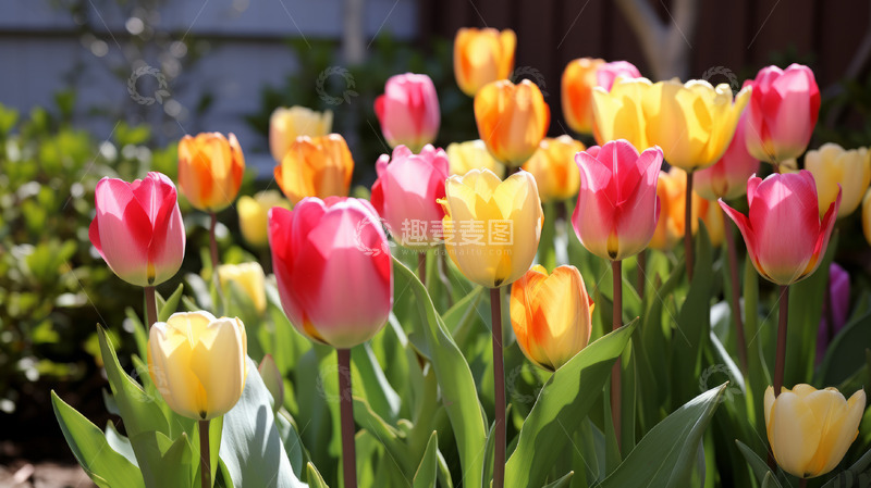 高清大图下载【趣麦麦图】郁金香花海唯美
