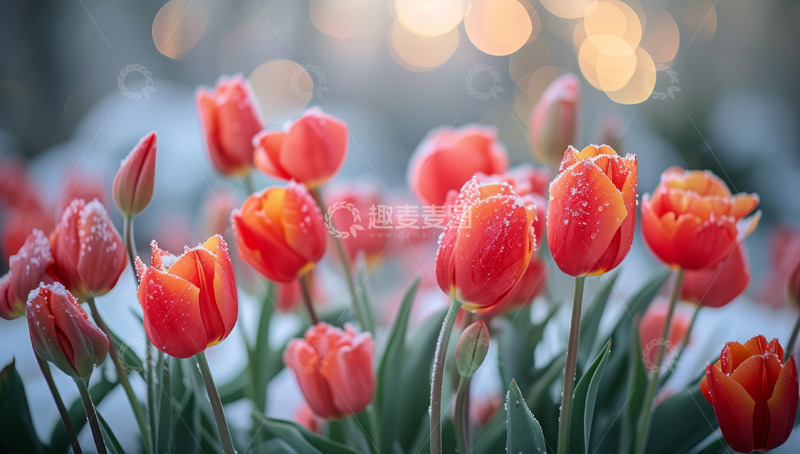 高清大图下载【趣麦麦图】高清红色郁金香