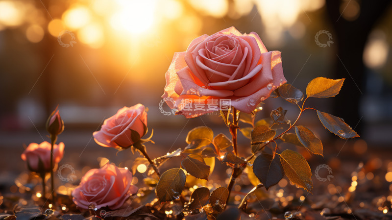 高清大图下载【趣麦麦图】粉色玫瑰花高清