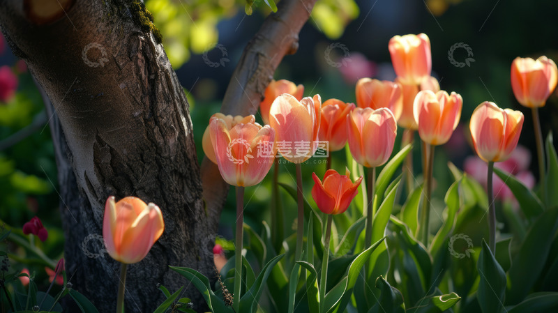 高清大图下载【趣麦麦图】鲜艳郁金香花朵