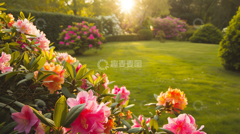 高清大图下载【趣麦麦图】鲜花背景绿色植物唯美场景