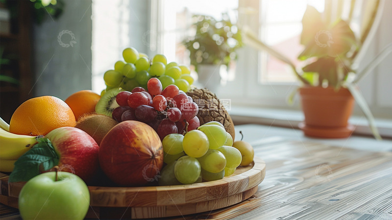 高清大图下载【趣麦麦图】水果阳光葡萄苹果橙子美食