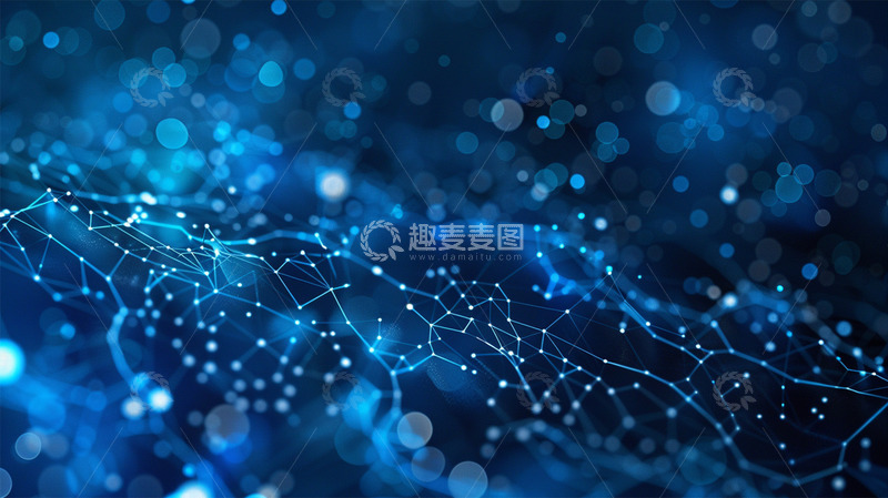 高清大图下载【趣麦麦图】蓝色光效科技商务壁纸背景