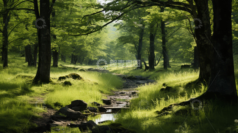 高清大图下载【趣麦麦图】高大树木丛林
