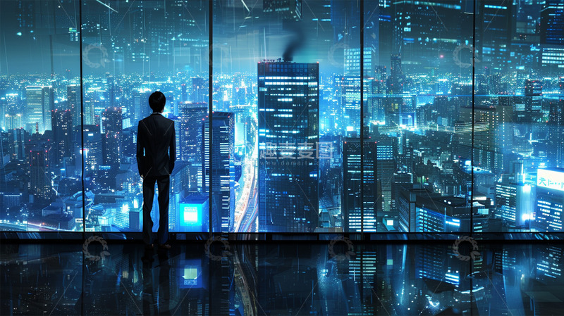 高清大图下载【趣麦麦图】商务科技建筑高楼大厦未来场景