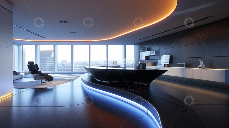 高清大图下载【趣麦麦图】商务办公灯光城市高楼简洁