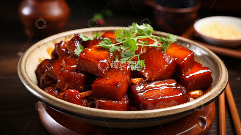 高清大图下载【趣麦麦图】美味外婆红烧肉