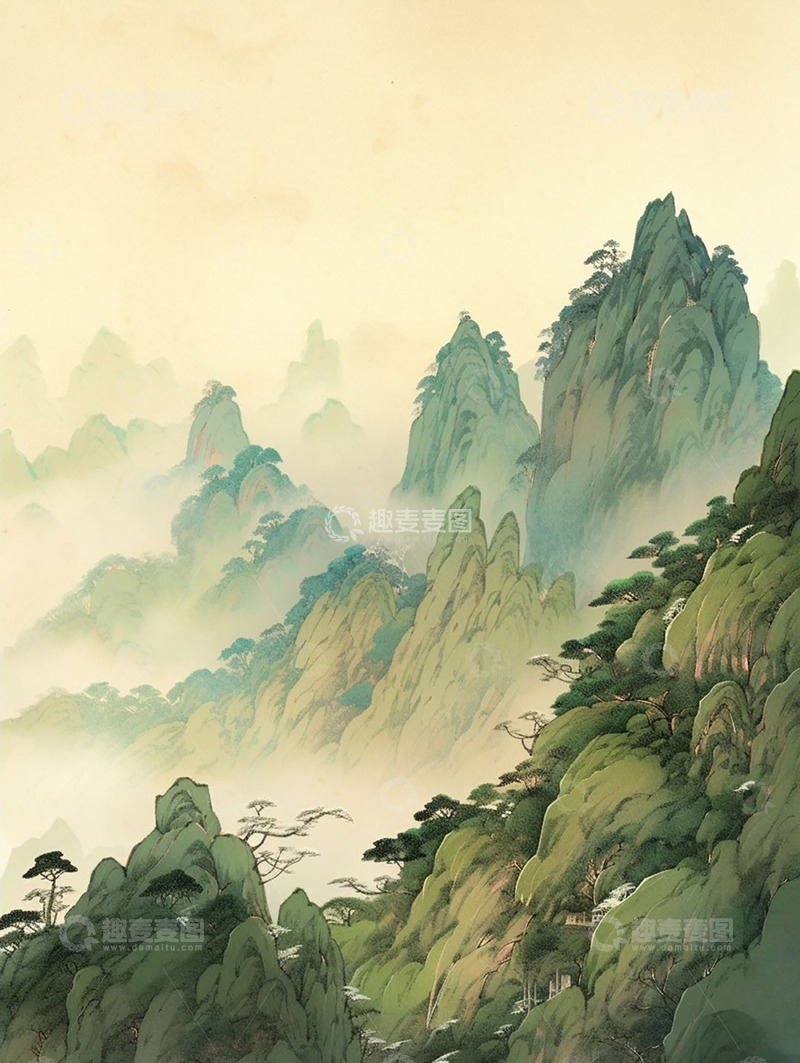 高清大图下载【趣麦麦图】古风山水美景