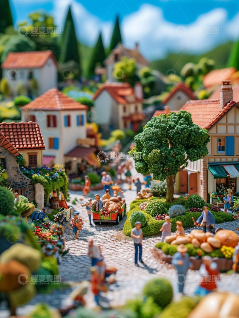 高清大图下载【趣麦麦图】微缩城市建设
