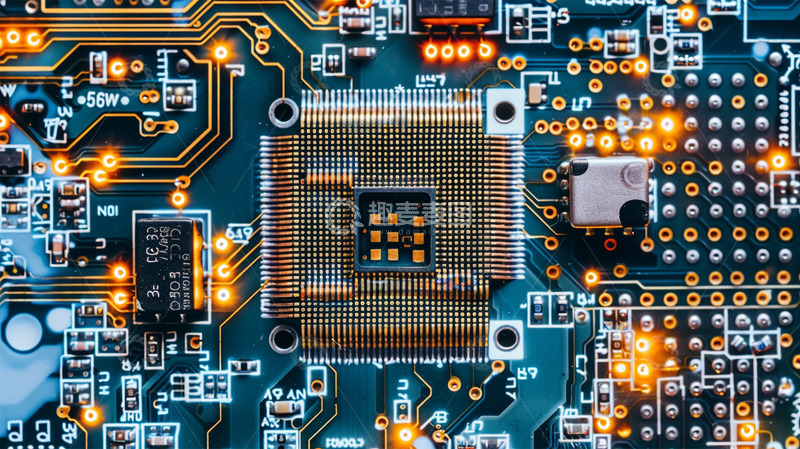 高清大图下载【趣麦麦图】电子电路集成科技精密科学