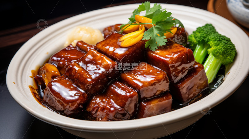 高清大图下载【趣麦麦图】传统美食红烧肉