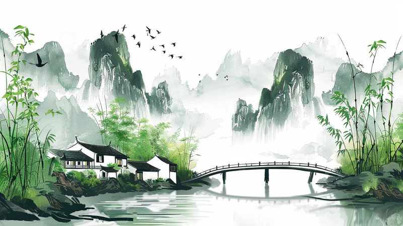 高清大图下载【趣麦麦图】江南山水春日风光