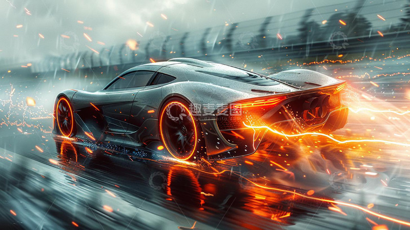 高清大图下载【趣麦麦图】汽车高速动态飞驰