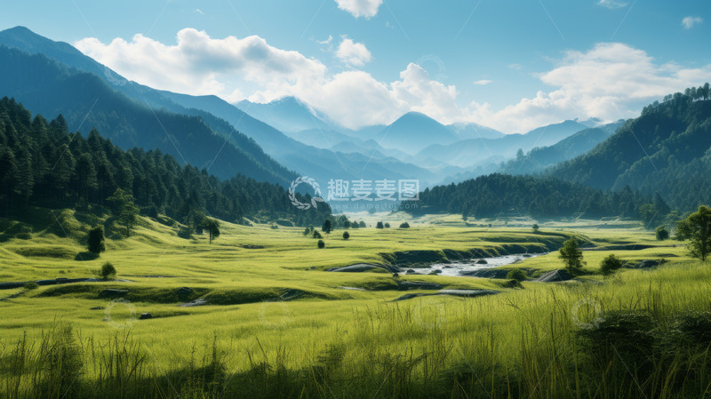 高清大图下载【趣麦麦图】美丽田野田园风光