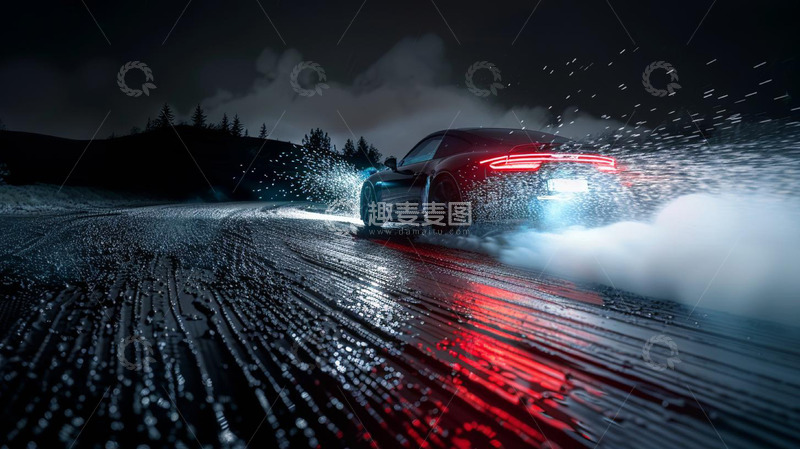 高清大图下载【趣麦麦图】高速行驶的汽车