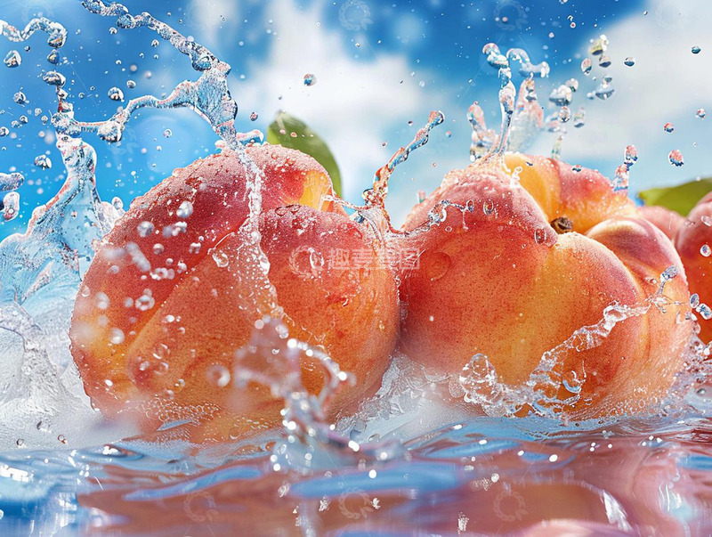 高清大图下载【趣麦麦图】水蜜桃水果广告拍摄图