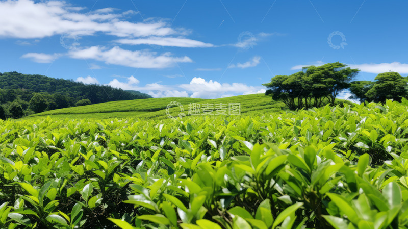 高清大图下载【趣麦麦图】春日时节绿色茶园