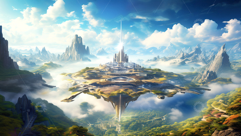 高清大图下载【趣麦麦图】未来城市科幻世界