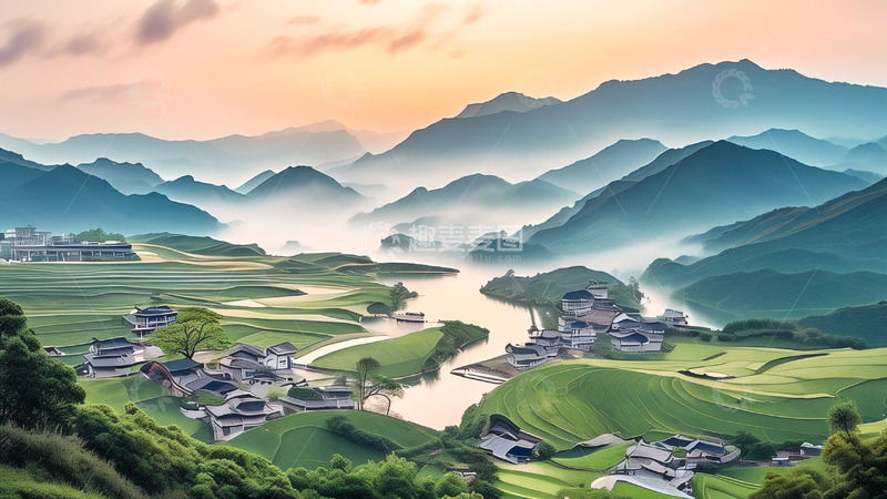 高清大图下载【趣麦麦图】乡村美景美丽乡村