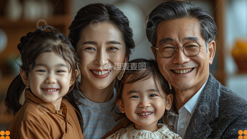 高清大图下载【趣麦麦图】幸福一家人在一起的合照