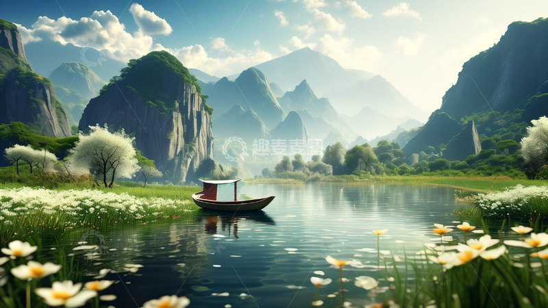 高清大图下载【趣麦麦图】意境山水美如画风景