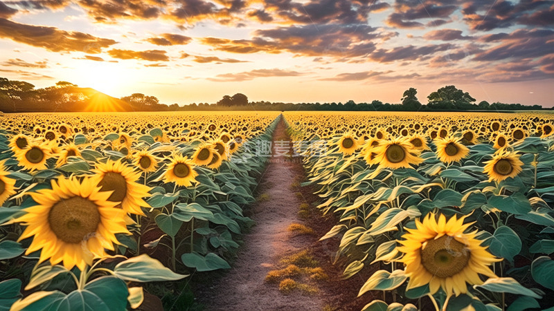 高清大图下载【趣麦麦图】向日葵花朵花海