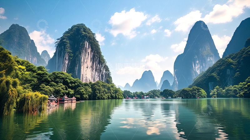 高清大图下载【趣麦麦图】桂林山水甲天下