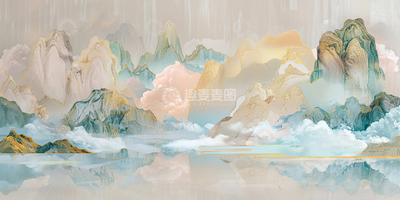 高清大图下载【趣麦麦图】古风唯美山河背景