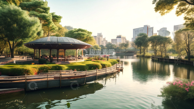 高清大图下载【趣麦麦图】生态园林城市城市绿化