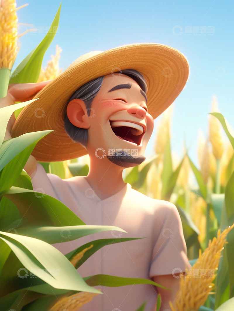高清大图下载【趣麦麦图】劳动节丰收场景