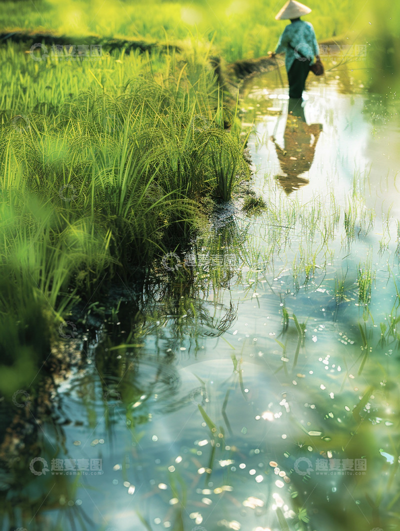 劳动节农民耕作实拍图