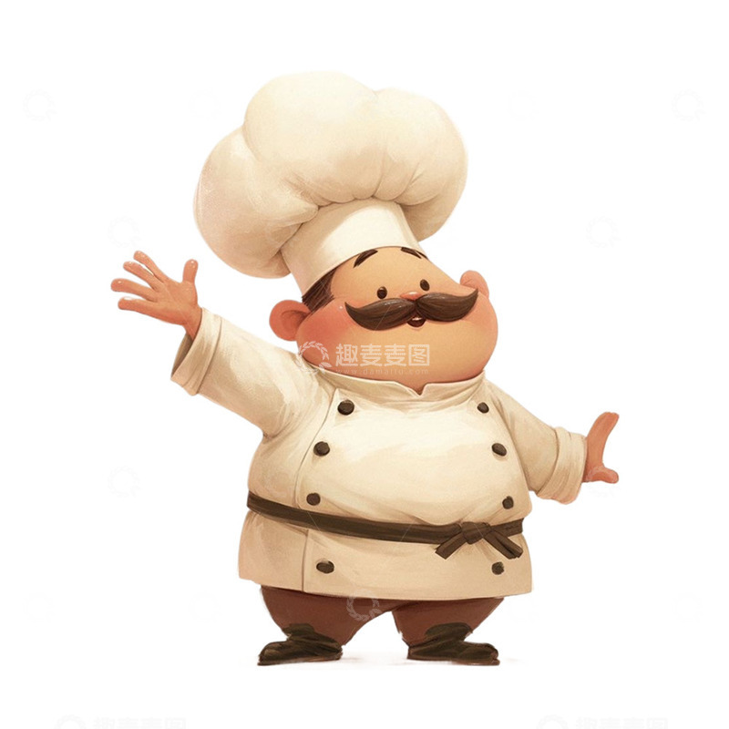 高清大图下载【趣麦麦图】-带着帽子的厨师