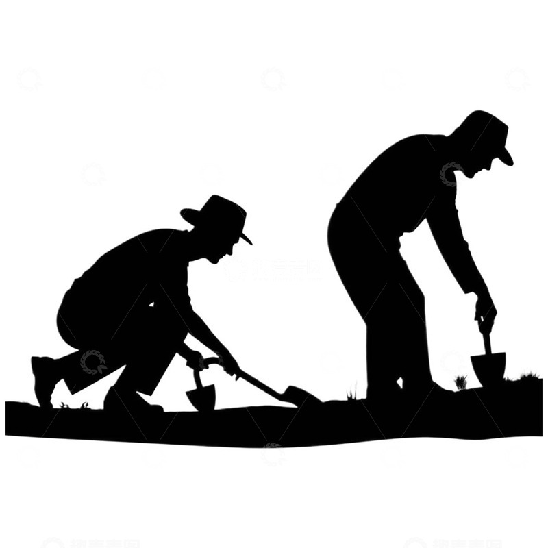 高清大图下载【趣麦麦图】劳动节施工人员剪影