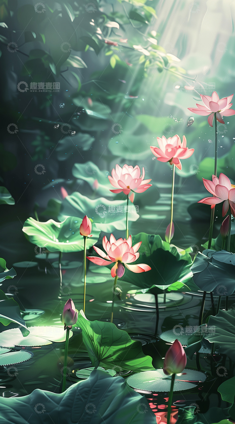 高清大图下载【趣麦麦图】荷叶荷花唯美风景