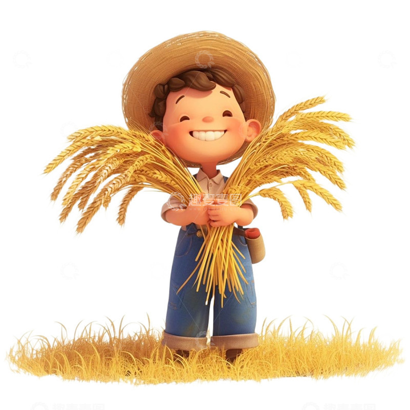 高清大图下载【趣麦麦图】五一丰收作物图
