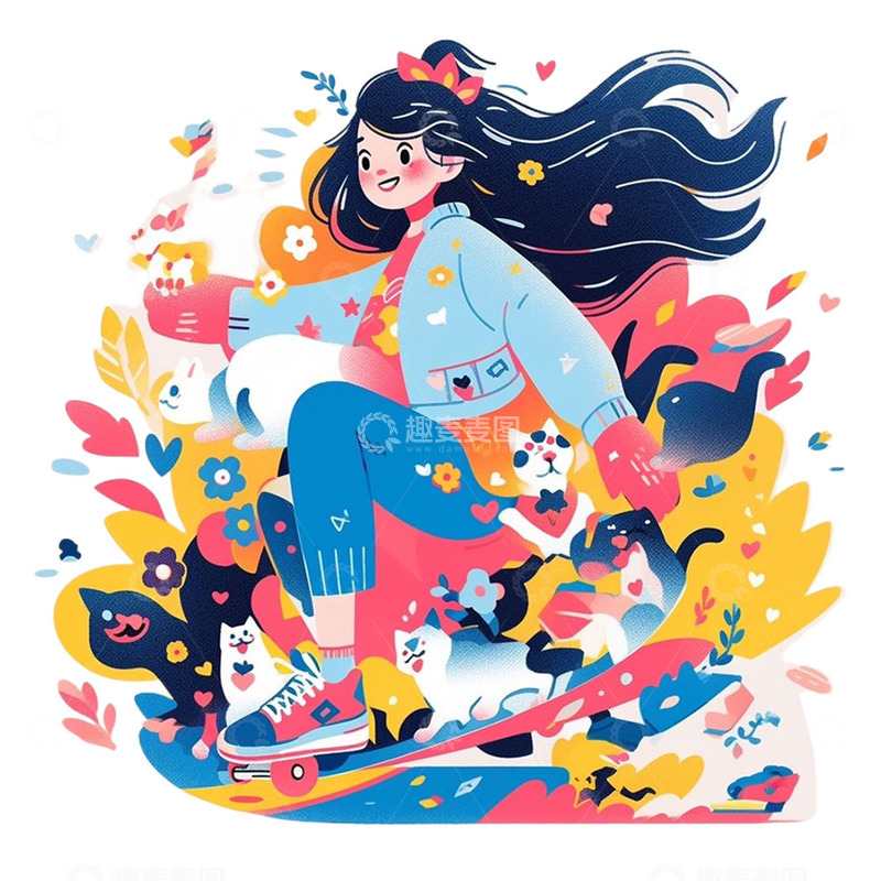 高清大图下载【趣麦麦图】青春活泼的女孩