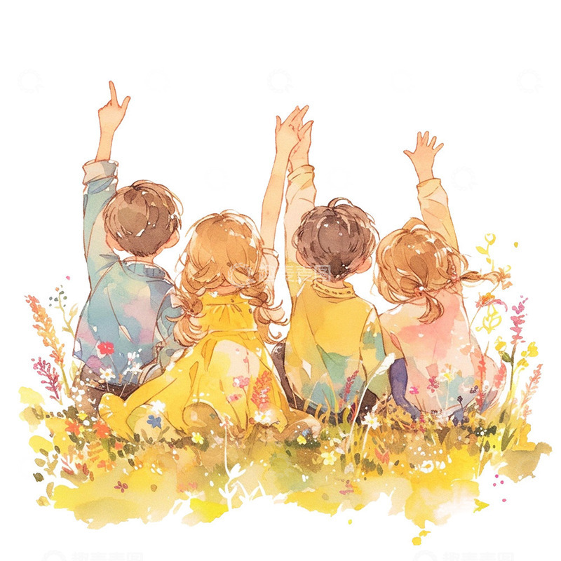 高清大图下载【趣麦麦图】坐在草坪上的青年