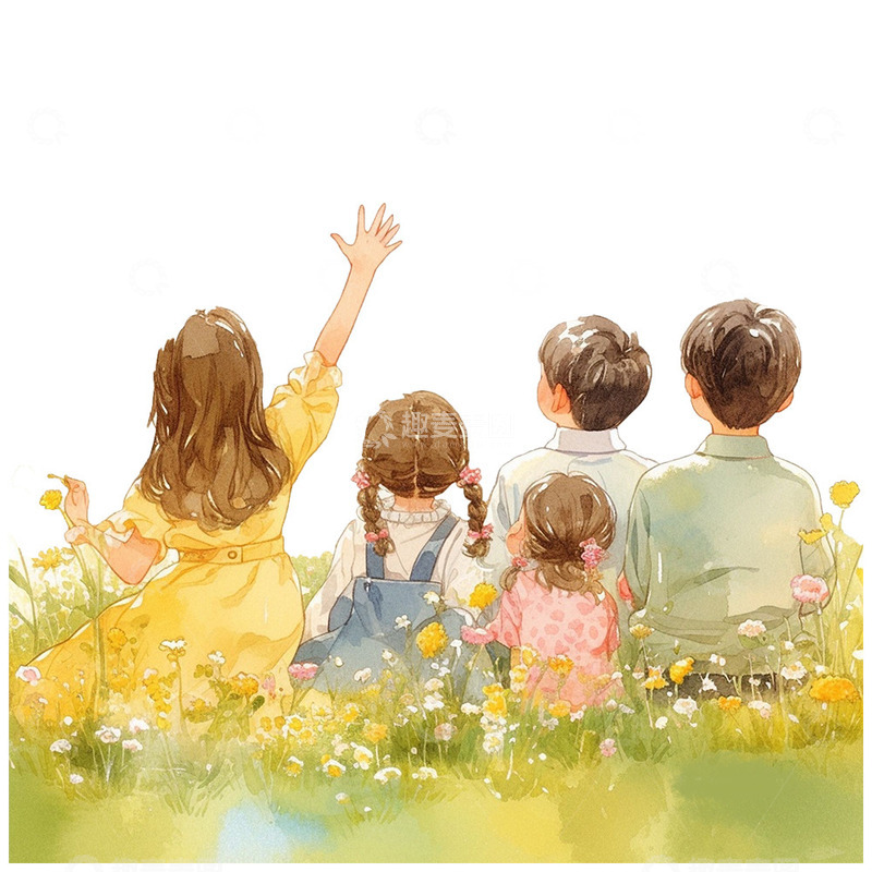 高清大图下载【趣麦麦图】五四青年节人物背影