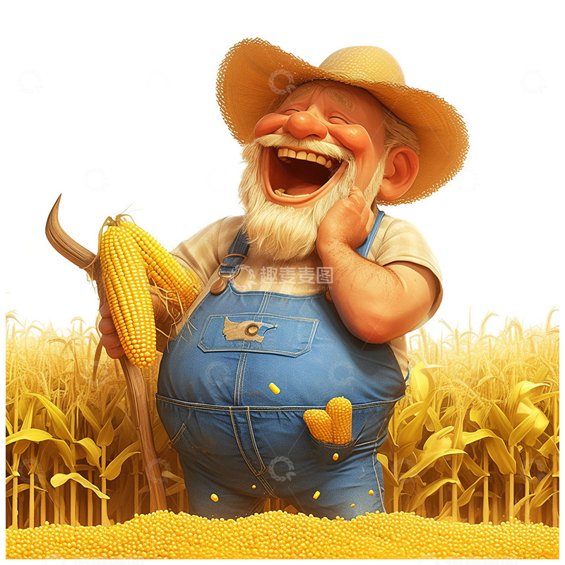 高清大图下载【趣麦麦图】劳动节农民丰收