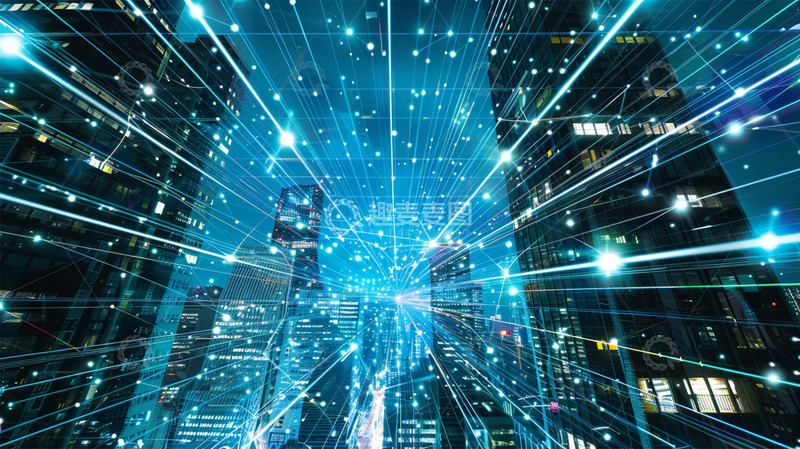 高清大图下载【趣麦麦图】城市建筑光效科技高楼大厦