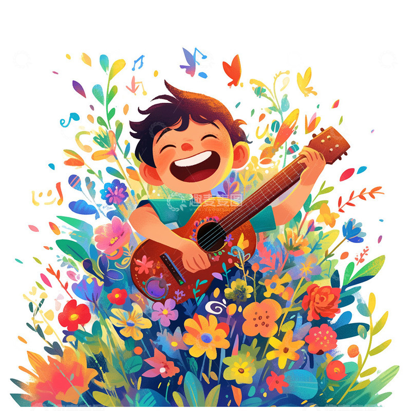 高清大图下载【趣麦麦图】鲜花围绕的青年