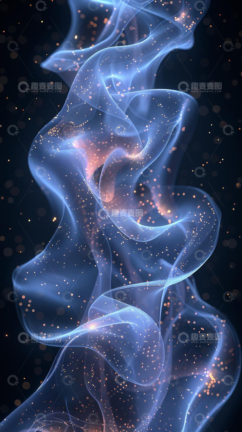 高清大图下载【趣麦麦图】烟雾丝绸动态光影
