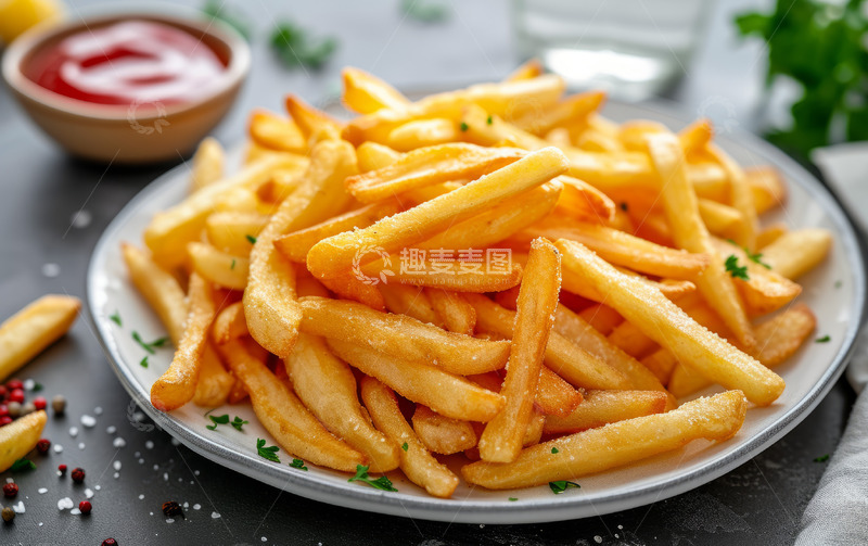 高清大图下载【趣麦麦图】桌子上的薯条摄影