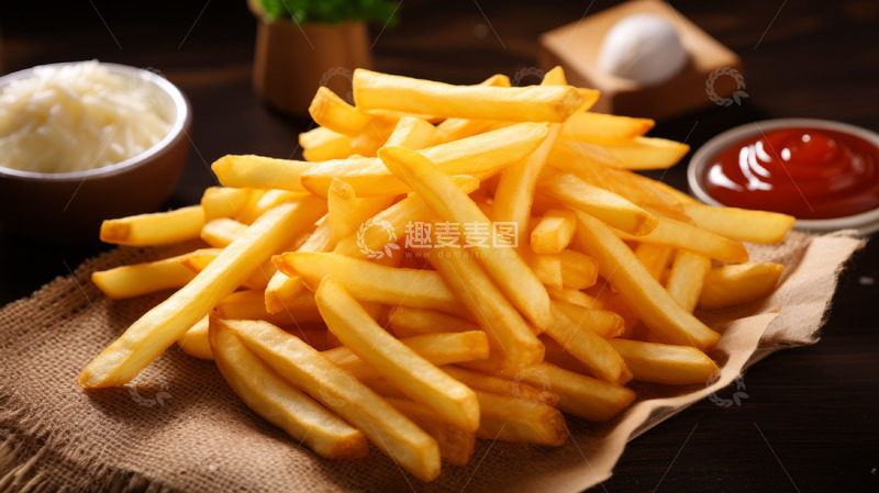 高清大图下载【趣麦麦图】桌上的油炸食品