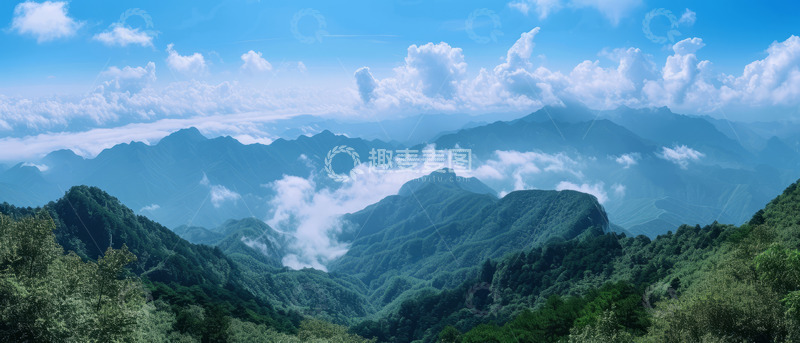 高清大图下载【趣麦麦图】云层高山景观摄影