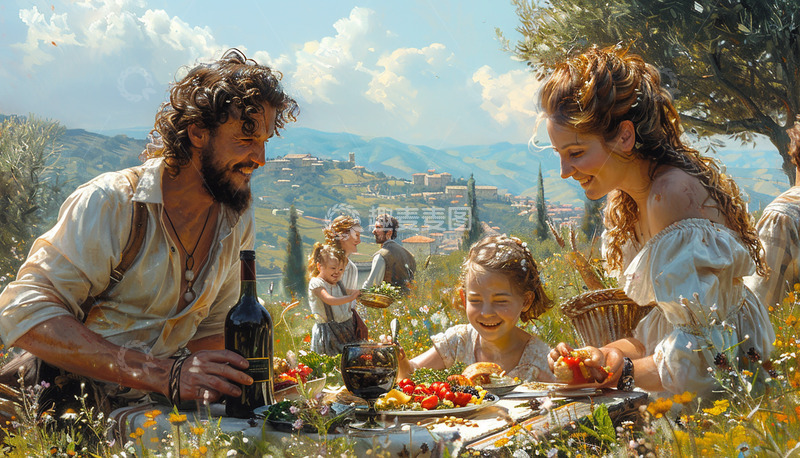 高清大图下载【趣麦麦图】一家三口幸福之家