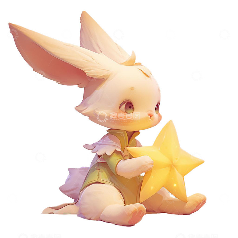 高清大图下载【趣麦麦图】可爱兔子卡通元素