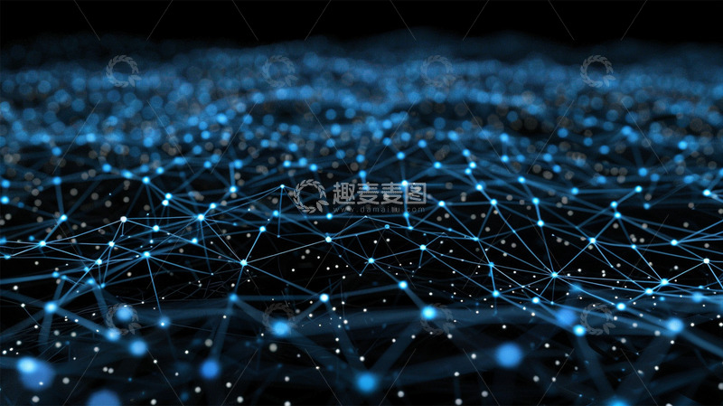 高清大图下载【趣麦麦图】光效光点几何线条科技商务